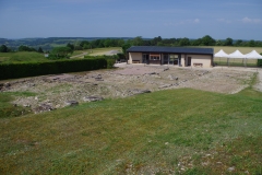 Excavations adjacent to the entrance area of the archaeological park, from the viewing platform.