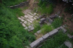 Excavated area of the Sacred Way north of the Western Necropolis.