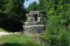 One of the piers of the Pont Ambroix.