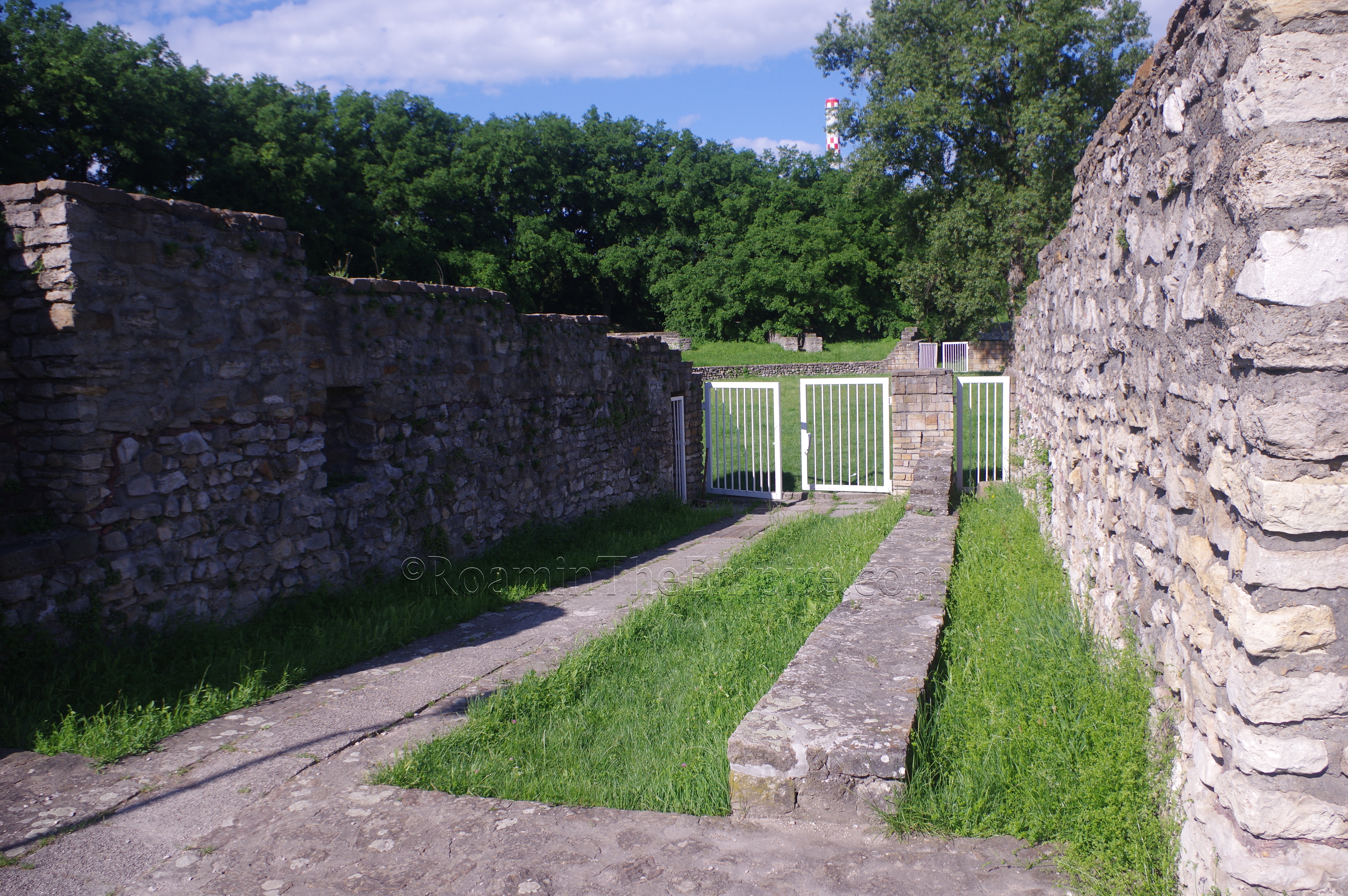 Western entrance of the civilian settlement amphitheater.