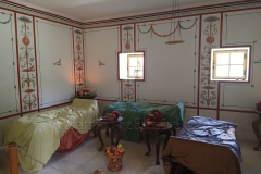 Reconstructed triclinium in the Painter's House.