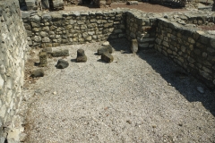 Pilae from the hypocaust system in a room of the Large Dwelling House.