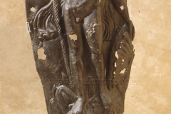Bronze element depicting a deity.  Aquincum Archaeological Museum.