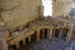 Detail of the hypocaust system in the caldarium of the Thermes de Constantin.