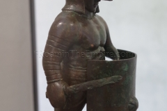 Bronze statuette of a gladiator from the 1st century CE displayed in the Musée de l'Arles et de la Provence Antique.