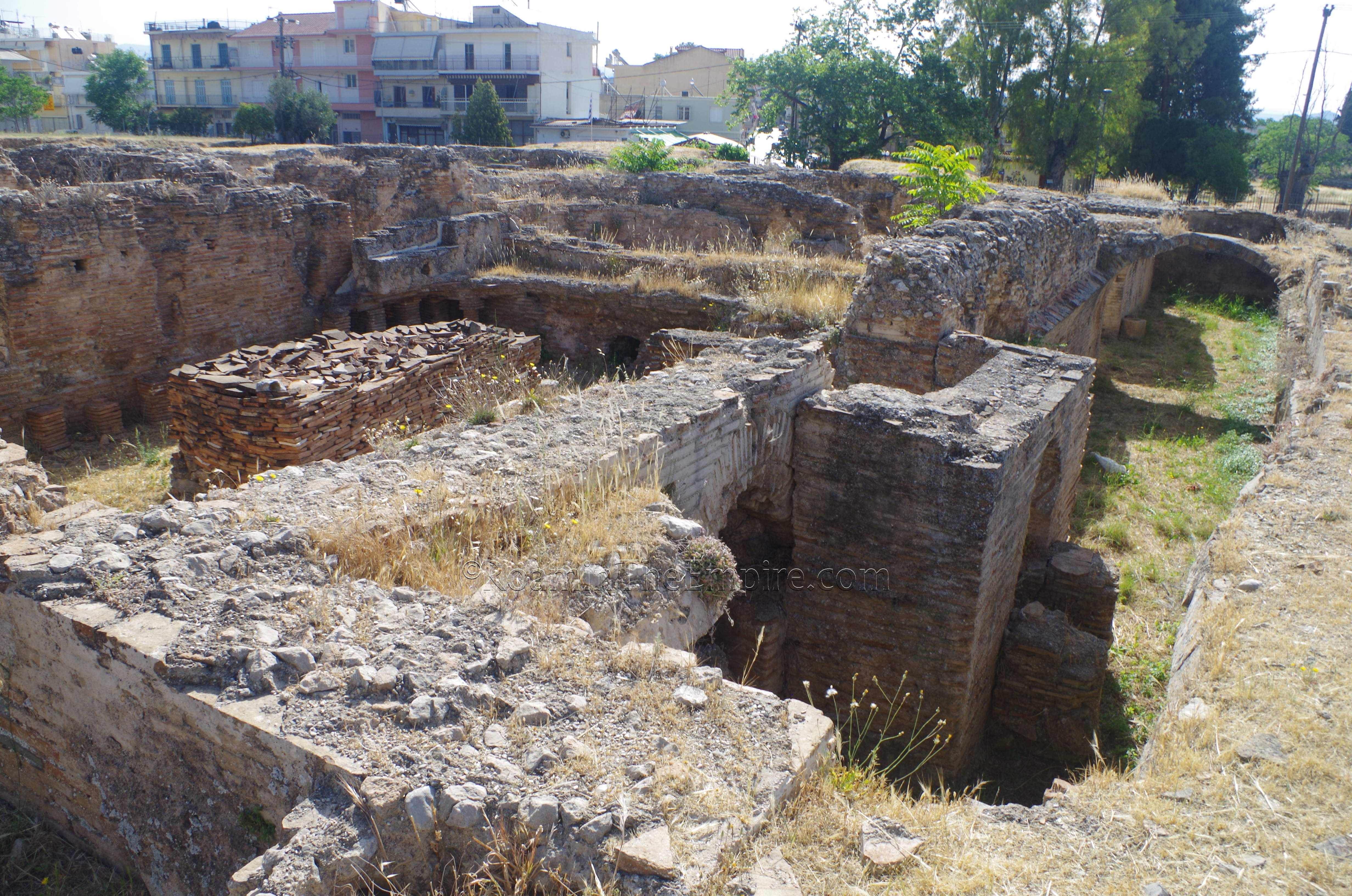 Southern caldarium and cryptoporticus of the baths. Argos.