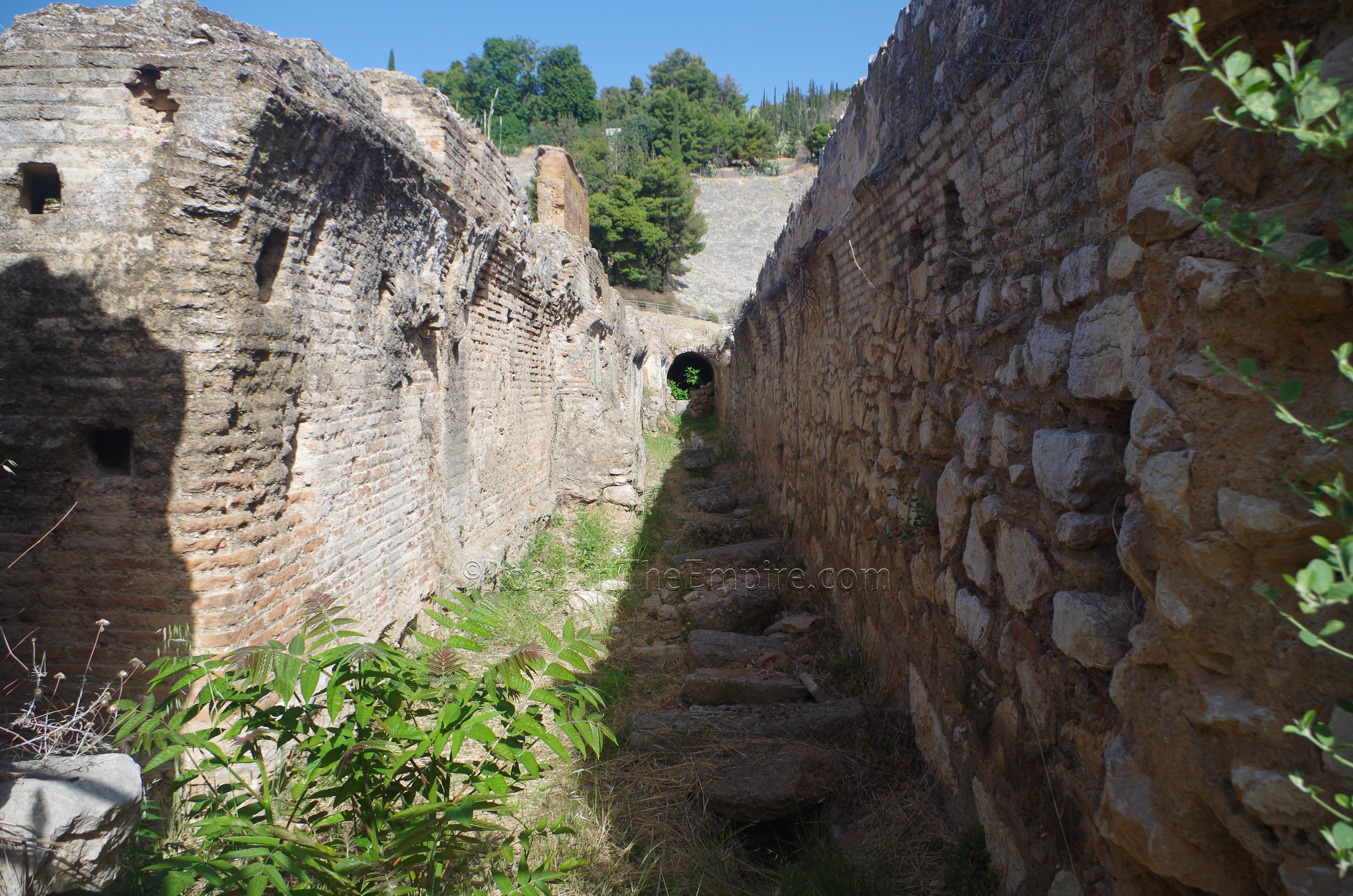 Northern cryptoporticus of the baths.