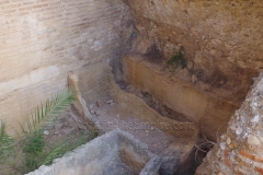 Sarcophagi in the subterranean chamber of the basilica thermarum of the baths.