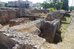 Southern caldarium and cryptoporticus of the baths. Argos.