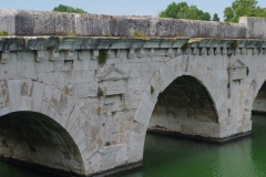 Detail of the north side of the Ponte di Tiberio.