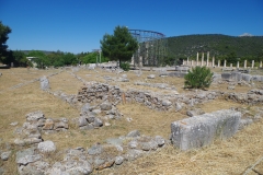 Area of the shops and oikoi southeast of the Thymele.