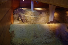 Defensive ditches and tower in the fortifications of the legionary camp.