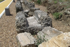 Fragments of the original channel of the Las Tomas Aqueduct.