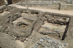 Domestic structures outside the Roman wall in the Alcazaba.