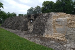 South side of the temple with entrance to the area beneath the podium.