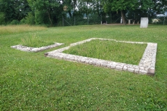 Footprints of earlier shrines/temples located next to the temple.