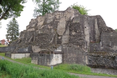 Rear wall of the theater.