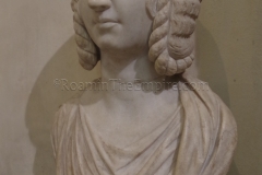 Portrait bust of Julia Domna dated to the beginning of the 3rd century CE. Displayed in the Musée Lapidaire.