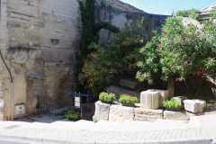 Remains of the forum on the north side of Rue Saint-Etienne.