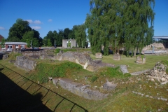 Basilica and 3rd/4th century CE fortification wall.