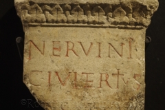 Altar dedicated to the genius of the territory of the Nervii. Found reused in the 3rd-4th century CE walls. Musée Archéologique de Bavay.