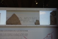 Inscription from the ponderarium, found near the civic basilica. Musée Archéologique de Bavay.