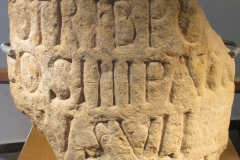 Fragment of a milestone from the Via Augusta. Displayed at the MUHBA.