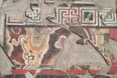 Fresco decoration from the third cella of the Republican sanctuary. Museo di Santa Giulia.
