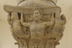 Side of the Via Appia column capital depicting Jupiter in the Palazzo Granafei-Nervenga.