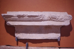 Messapian inscription from a pilaster or altar dedicated to Aphrodite Lahone by  Theotoridda, daughter of Thaotor Keosorres, and Hipaka. From Monte Vicoli. Dated to the 3rd century BCE. Museo Archeologico Francesco Ribezzo.