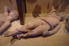 Terracotta votive figure. Displayed in the Museo Archeologico Nazionale di Cagliari.
