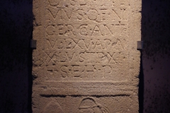 Funerary inscription for Quintus Septimius Niger of the Collina tribe, and from Antioch. He was an 11 year veteran of Legio XV Apollinaris and died at the age of 35. Dated to 77-82 CE. In the Römerstadt Carnuntum site museum.