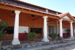 Portico and entry of the reconstructed baths.