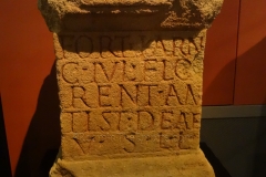 Altar dedicated to Fortuna Karnuntina by Gaius Julius Florentinus, a priest of the goddess. Found as spolia in the civilian amphitheater and dated to around 153 CE. Museum Carnuntinum.