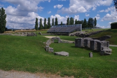 Military amphitheater with animal holding area.