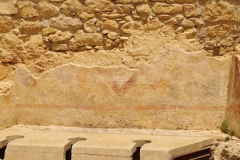 Detail of the wall painting in the bathing complex latrines.