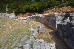 Retaining wall above the theater.