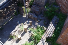 Hypocaust pillars in the southern area of the Terme Romane della Rotonda.