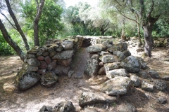 Remains of a possible Roman era elongated hut at the Parco Archeologico Naturalistico di Santa Cristina.