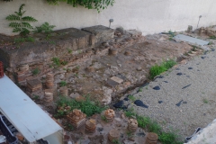 Hypocaust remains from the bathing complex.