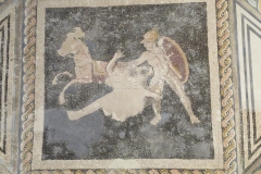 Detail of the central panel from the Achilles and Penthesilea mosaic.