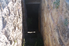 Stairway leading down into the Upper Peirene Fountain at Acrocorinth.