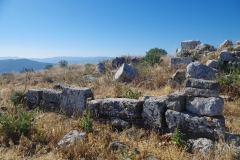 Blocks in the area of the Temple of Aphrodite at Acrocorinth.