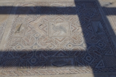 Mosaic of Christian symbols in the east room of the House of Eustolios.