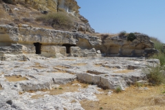 Tombs near the entrance of the archaeological area.