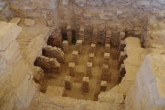 Warm room and hypocaust system of the baths.