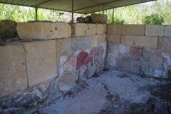 Fresco painting on the interior wall at the temple on the west side of the forum.