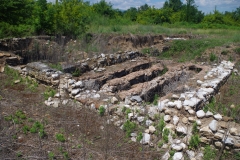 Excavated area northwest of the Episcopal Basilica.