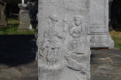 Stele from the lapadarium outside the Archaeological Museum of Dion.