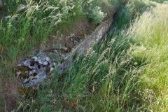 Exposed segment of the underground aqueduct channel.